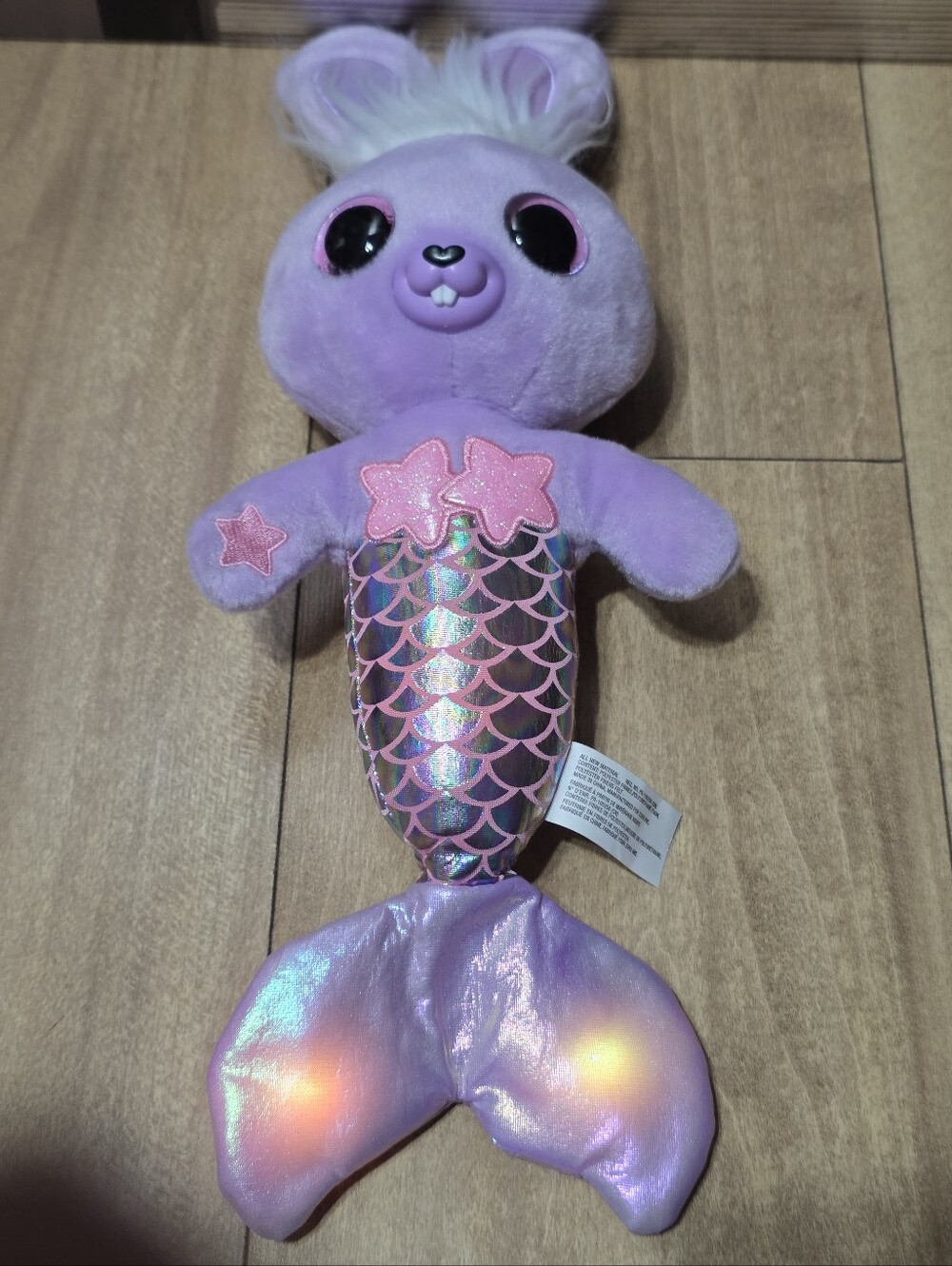 Pets Alive Furmaids Zuru Plush Lavender Mermaid Bunny Stuffed Animal with Light